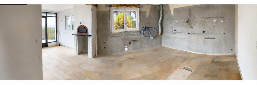 Pièce avant la création de la cuisine – Atelier Art Home